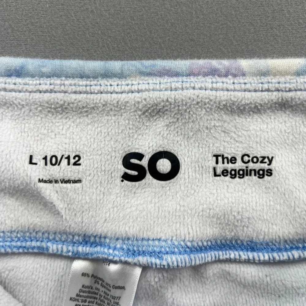 SO The Cozy Leggings Girl's Large Multicolor Gym Training Running High Waisted